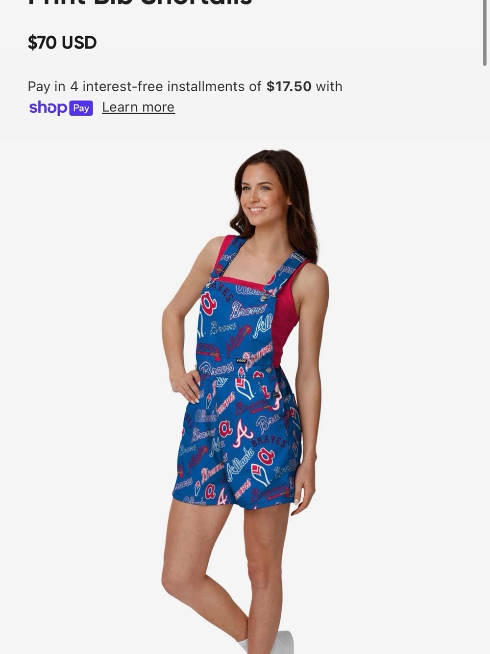 Atlanta Braves Shortalls